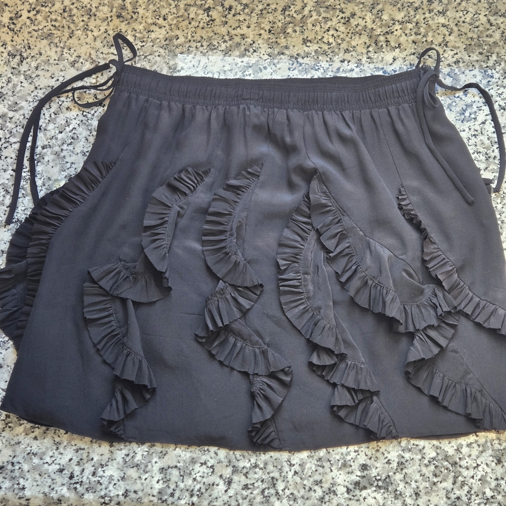 ​Rebecca Taylor 100% Silk Ruffle Mini Skirt Size 2